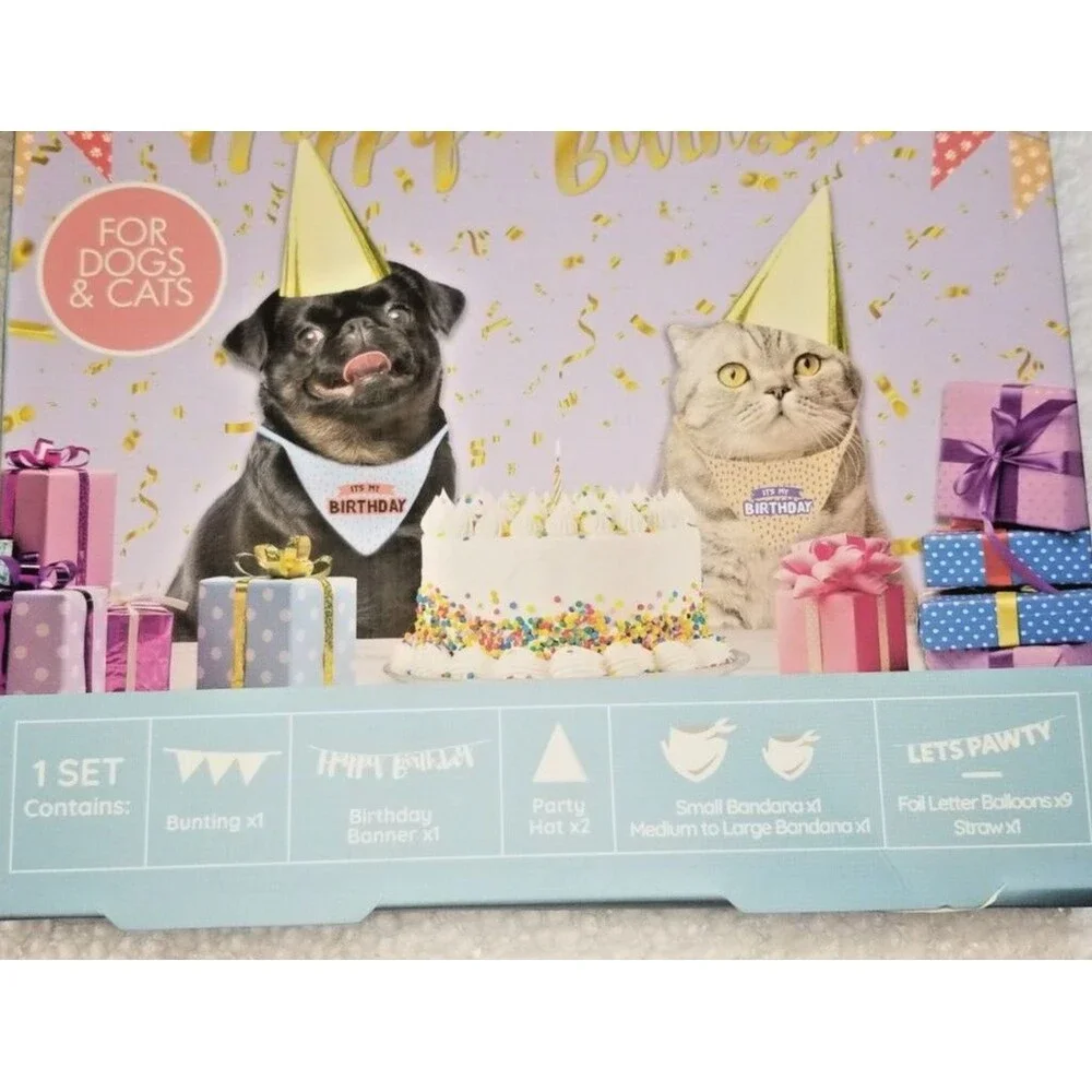 Pet Birthday Party Kit Dogs or Cats Pawty Kit The Most Pawesome Day Celebration